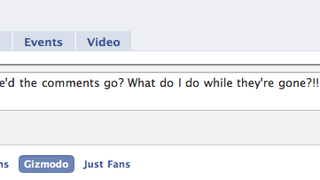 Our Comments May Be Down, But Our Facebook Page Is Rockin'